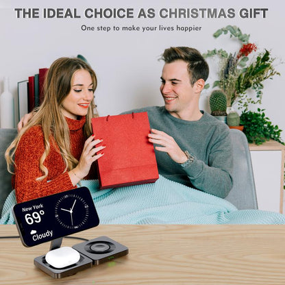 22.5W 3 in 1 Wireless Charger, Foldable Magnetic Fast Charging Station for Apple Devices for Iphones, Airpods and Iwatch